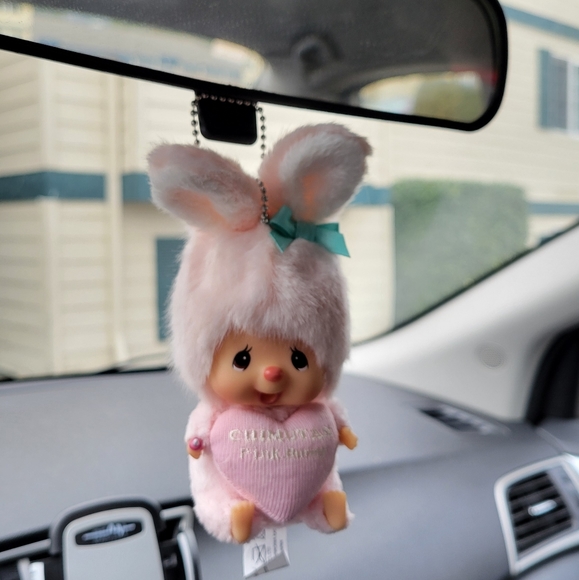 NWT Soft Toy Monchhichi's Friend Chimutan Rabbit Keychain 6 inches . Rare. - Picture 7 of 8